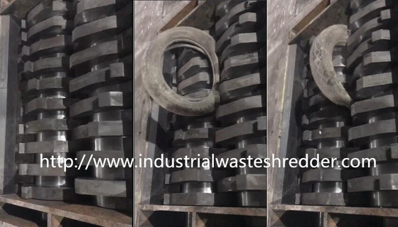 Harga yang bagus Scrap Karet Ban Shredding Peralatan Poros Ganda Dengan Pisau Tahan Aus on line