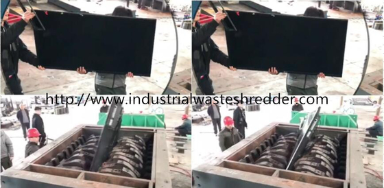 Harga yang bagus Limbah Komputer Twin Shaft Shredder, Hard Drive Shredder Dengan Pisau Rotary on line