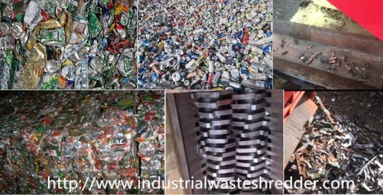Harga yang bagus Mesin Scrap Aluminium Shredder 2 Motor Mengemudi Kecepatan Rendah Untuk Can Bale on line