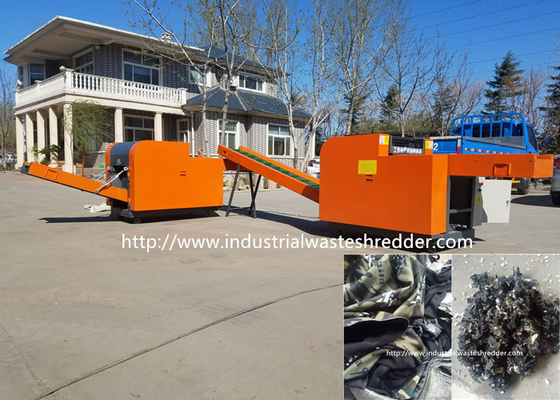 Harga yang bagus Pakaian Lama Mesin Pemotong Kain Jins Tekstil Shredder Kain Memutar Pisau Memutar on line
