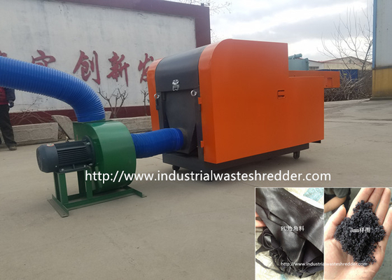 Harga yang bagus PU Daur Ulang Mesin Pemotong Kain Kulit Buatan Hewan Bulu Shredder Crusher on line