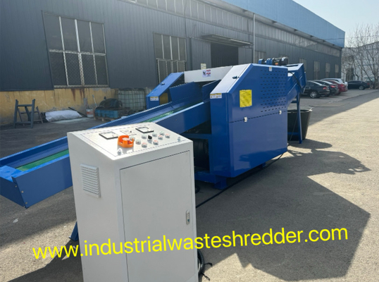 Mesin penghancur sisa karpet tekstil untuk sisa vinil mudah memberi makan sisa kulit sintetis Shredder