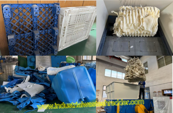 600 Model Single Shaft Shredder Machine untuk plastik, film, kain, daur ulang limbah