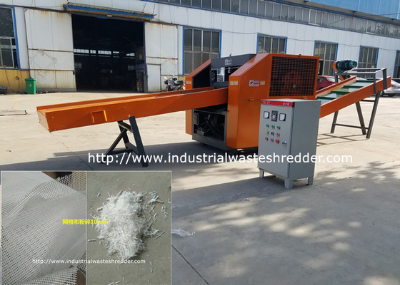 Harga yang bagus Mesin Pemotong Pakaian Jala Kaca Fiber Cloth Shredder Hemat Daya Pisau Berputar on line