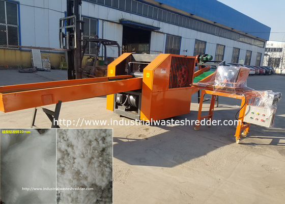 Harga yang bagus Low Noise Rag Cutting Machine Aluminium Silikat Cotton / Needle Blanket Shredder on line