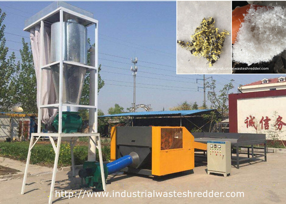Harga yang bagus Benang nilon PA66 / PA6 Limbah Industri Shredder Benang Kekuatan Tinggi Crusher Rotary Cutting on line