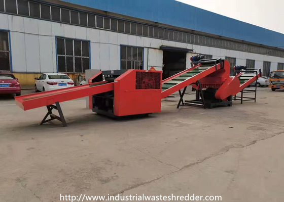 Harga yang bagus Belt PVC Mesin Penghancur Limbah Sisa Kulit Conveyor Cutting Crusher Pisau Putar on line