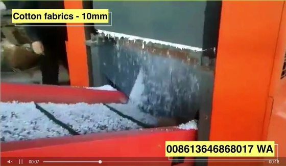 Harga yang bagus 1600F kain Cottom menghancurkan mesin penghancur kain rajutan 10mm ukuran akhir kapasitas merobek-robek setiap jam 400kg on line